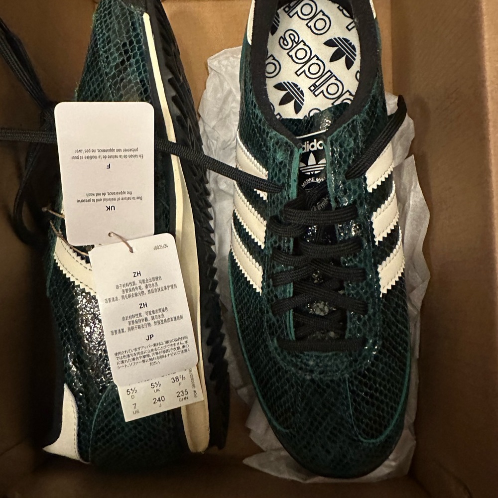 adidas Green and White Women's Sneakers